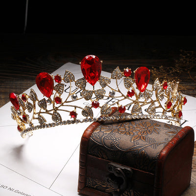 Accesorios para Vestido de Novia con Corona de Hojas Doradas
