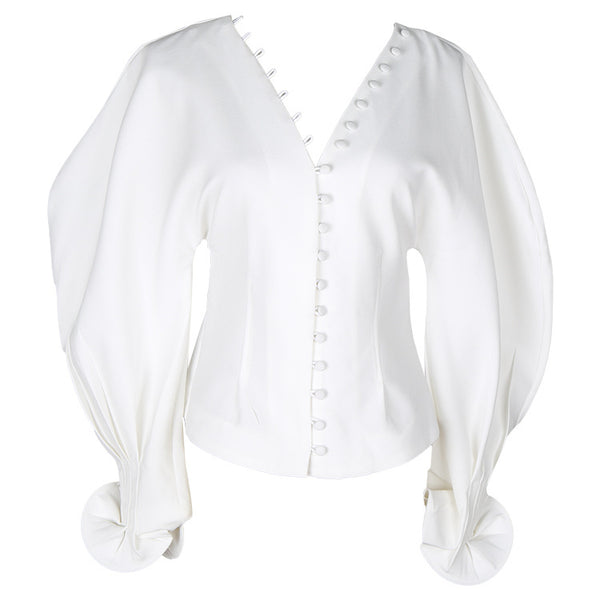 Blusa Escote V con Mangas Loto