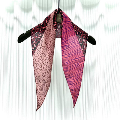 Pañuelo de Seda Crepe Estampado Diamante - Image 28