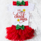 Conjunto de 3 Piezas Navideño: Shorts con Encaje y Diadema para Niña