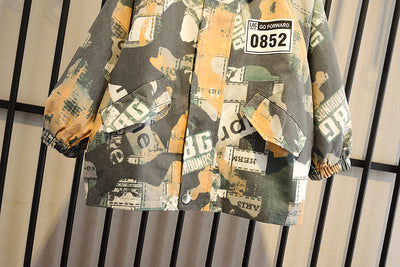 Chaqueta Camuflada con Capucha para Niños - Estilo Coreano Otoño - Image 9