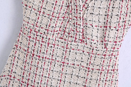 Vestido Patchwork Texturizado con Detalles Bordados para Mujer - Image 11