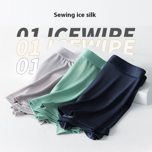 Ropa Interior de Seda de Hielo para Hombre Talla Grande Verano Sin Marcas - Image 3