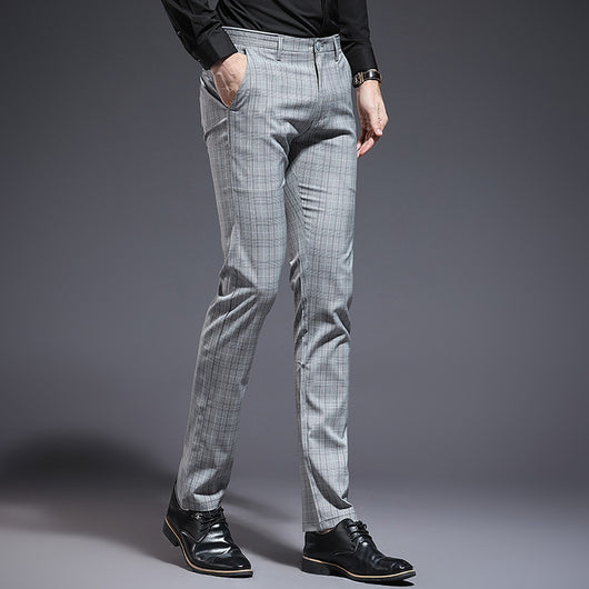 Pantalones Casuales a Cuadros Slim Fit para Hombre - Image 4
