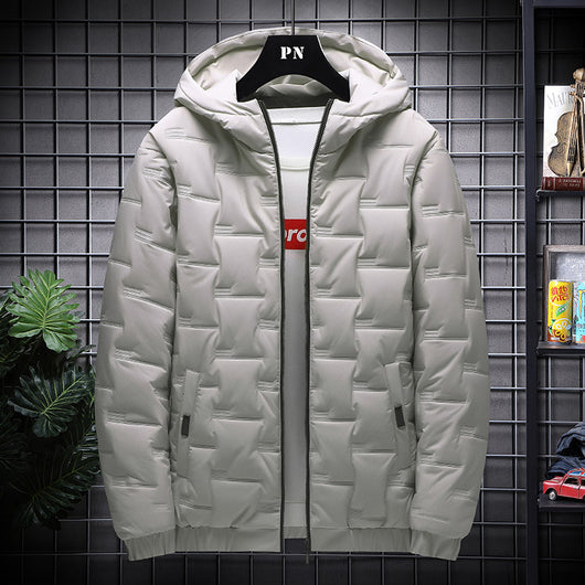 Chaqueta Acolchada de Invierno con Capucha para Hombre - Image 9