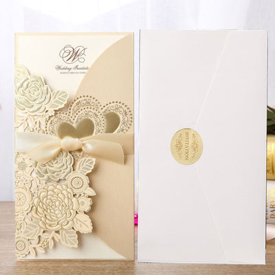 Invitación de Boda Estilo Chino con Cinta Vertical - Image 4
