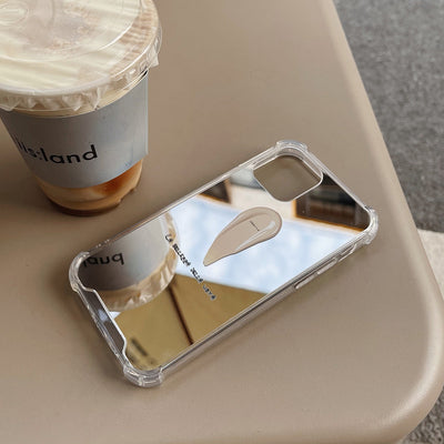 Funda Espejo para iPhone con Acabado Crema - Diseño Elegante y Protector - Image 4