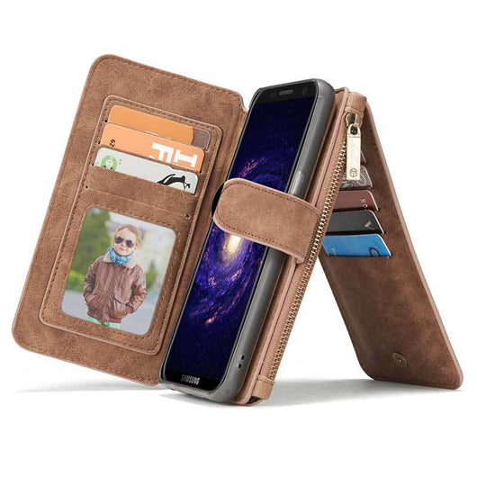 Funda Cartera Samsung S8/S8+ Cuero Vintage con Compartimientos y Cierre - Image 5