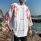 Cardigan Suelto de Protección Solar con Mangas 3/4 para Hombre