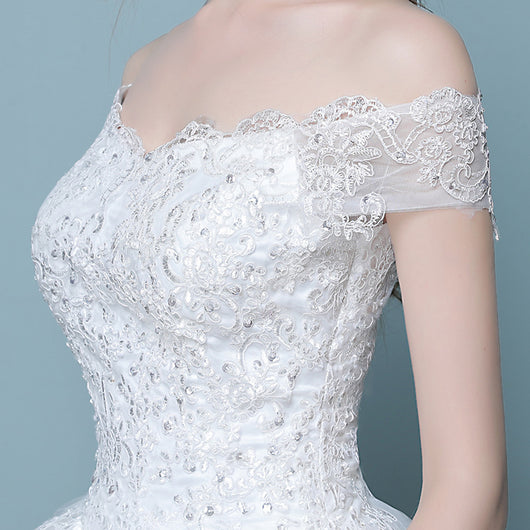 Vestido de Novia Coreano Elegante con Cola Recta - Diseño Moderno y Ajustado - Image 5