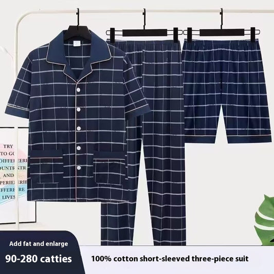 Pijama de Tres Piezas Manga Corta para Hombre - Image 2