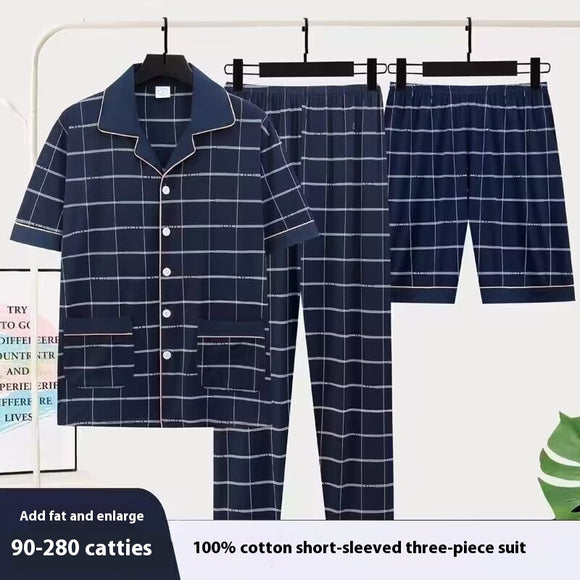Pijama de Tres Piezas Manga Corta para Hombre