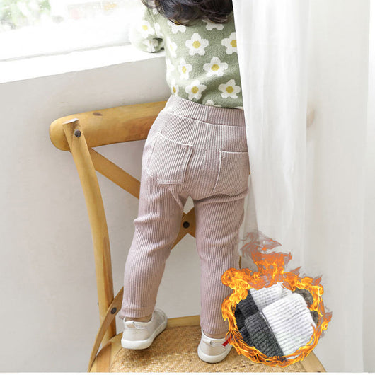 Leggings Acolchados de Terciopelo Liso para Niños y Niñas - Image 12