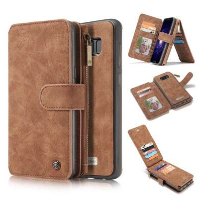 Funda Cartera Samsung S8/S8+ Cuero Vintage con Compartimientos y Cierre - Image 3