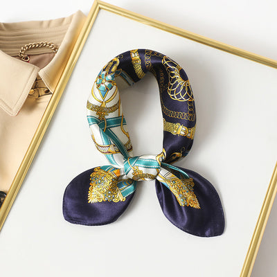 Pañuelo de Seda Cuadrado para Mujer - Diseño Estampado Versátil Primavera Verano - Image 35
