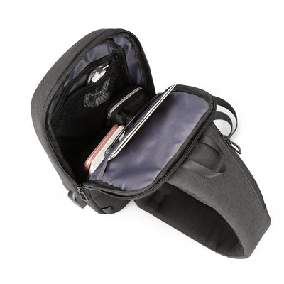 Bolsa Mensajero para Hombre con Carga USB Estilo Coreano - Image 6