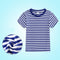 Camiseta Infantil a Rayas Azul y Blanco