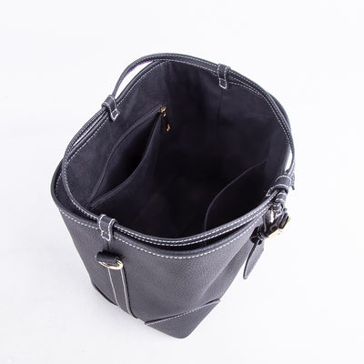 Bolso Cubo Retro de Cuero Genuino con Patrón Grabado y Cordón Ajustable - Image 27