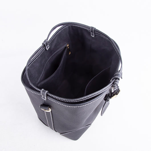 Bolso Cubo Retro de Cuero Genuino con Patrón Grabado y Cordón Ajustable - Image 27