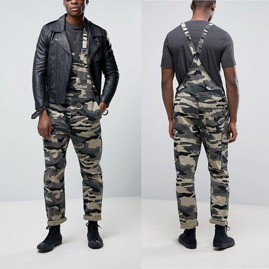 Pantalón Overall con Tirantes en Camuflaje - Image 7