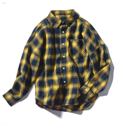 Camisa Cuadriculada Hombre Manga Larga Primavera Otoño - Image 18
