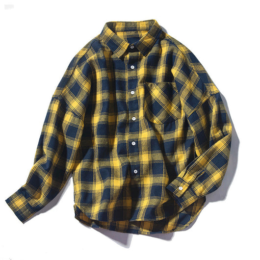 Camisa Cuadriculada Hombre Manga Larga Primavera Otoño - Image 18