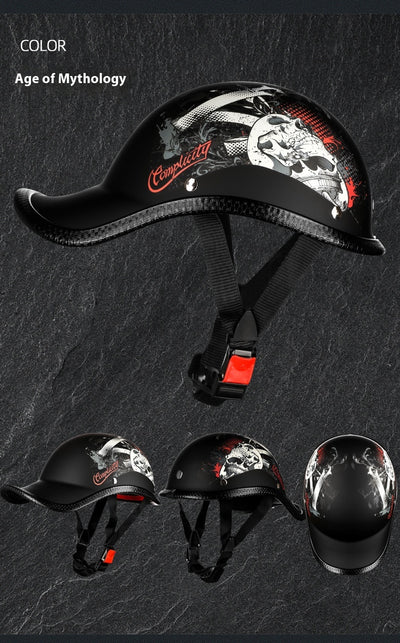 Casco Retro Eléctrico con Batería para Motocicleta - Protección de Seguridad Media - Image 23
