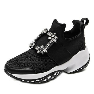 Zapatos Papá con Hebilla Cuadrada y Strass para Mujer - Image 4