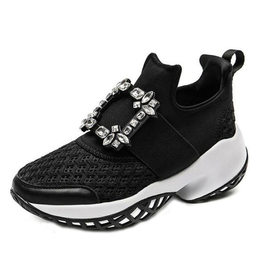 Zapatos Papá con Hebilla Cuadrada y Strass para Mujer - Image 4