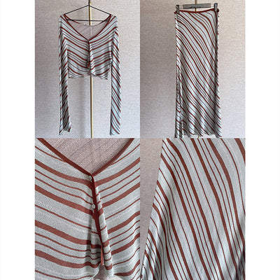 Conjunto Falda y Cardigan Tejido Francés para Mujer - Image 10