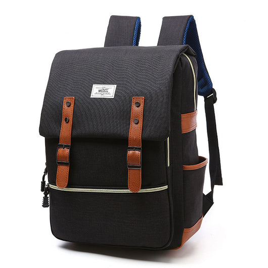 Mochila Vintage de Lona Unisex con Puerto USB para Laptop y Viaje - Image 6