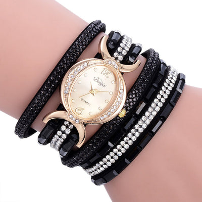 Reloj de Pulsera para Mujer con Brillantes - Elegancia Casual - Image 4