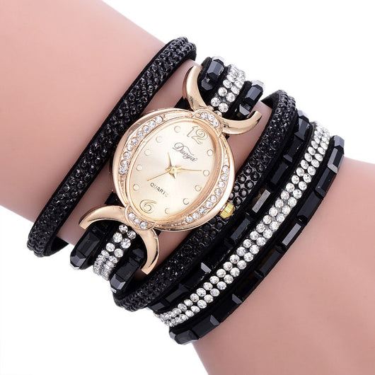 Reloj de Pulsera para Mujer con Brillantes - Elegancia Casual - Image 4