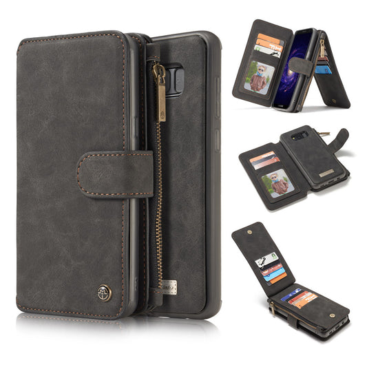 Funda Cartera Samsung S8/S8+ Cuero Vintage con Compartimientos y Cierre - Image 2