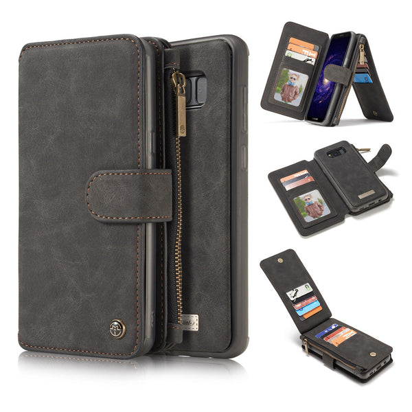 Funda Cartera Samsung S8/S8+ Cuero Vintage con Compartimientos y Cierre