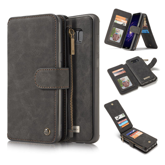Funda Cartera Samsung S8/S8+ Cuero Vintage con Compartimientos y Cierre - Image 2