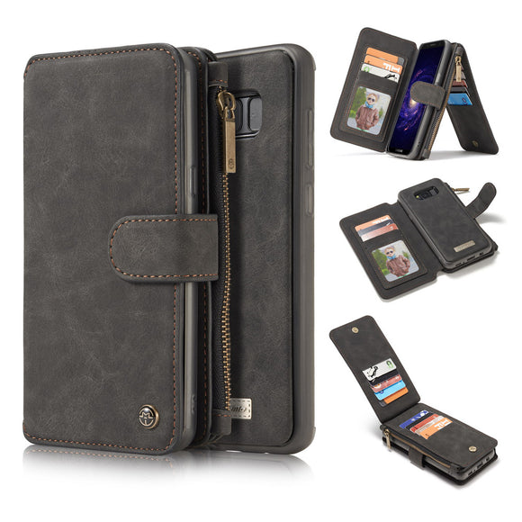 Funda Cartera Samsung S8/S8+ Cuero Vintage con Compartimientos y Cierre