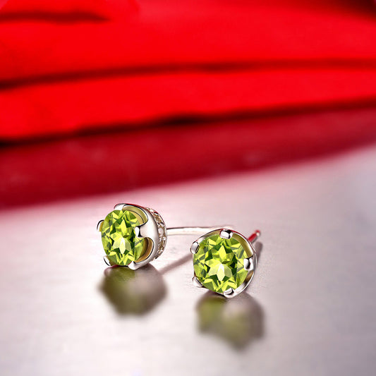 Aretes de Peridoto en Plata Esterlina S925