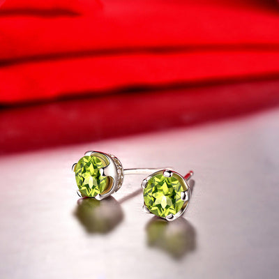 Aretes de Peridoto en Plata Esterlina S925