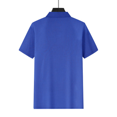 Polo Deportivo Hombre Cuello V Tejido Waffle Manga Corta Suelta - Image 40