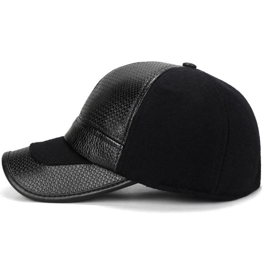Gorra de Béisbol en Cuero PU Acolchada y Térmica para Hombre - Image 2