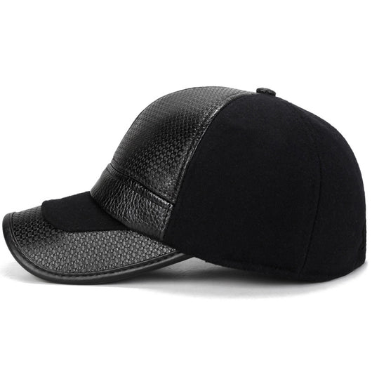 Gorra de Béisbol en Cuero PU Acolchada y Térmica para Hombre - Image 2