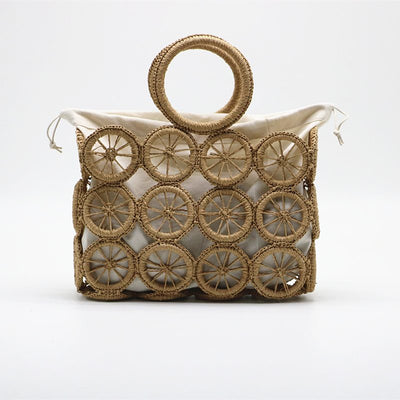 Bolsa Tejida de Papel y Fibra Natural con Asas Diagonales - Image 4