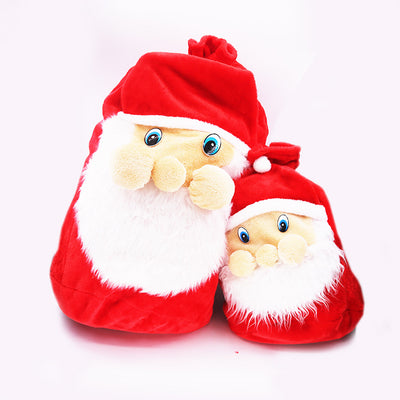 Bolsa de Regalo Navideña con Cara de Papá Noel en Felpa Corta - Image 7