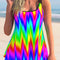 Traje de Baño Tankini Talla Grande con Abertura en Cintura