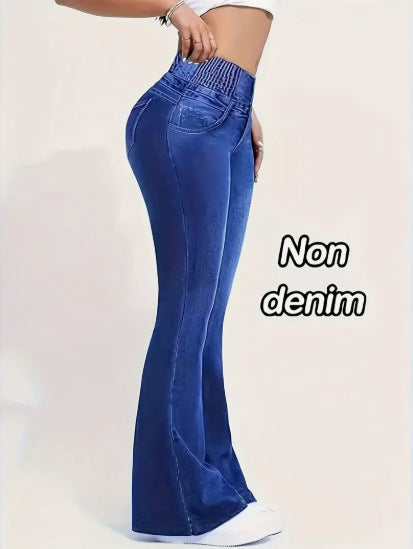 Leggings Acampanados con Estampa Digital y Efecto Denim - Image 8