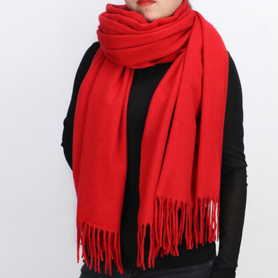Bufanda Gruesa Unisex de Color Sólido - Chal Versátil para Otoño e Invierno - Image 14
