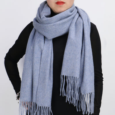 Bufanda Gruesa Unisex de Color Sólido - Chal Versátil para Otoño e Invierno - Image 10