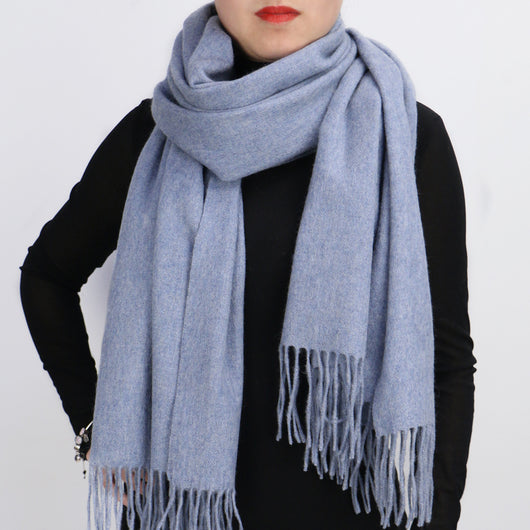 Bufanda Gruesa Unisex de Color Sólido - Chal Versátil para Otoño e Invierno - Image 10