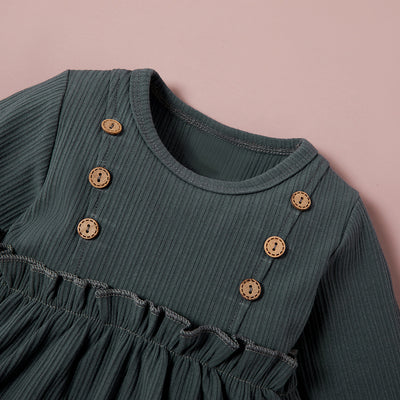 Vestido Infantil de Algodón con Mangas Largas - Image 6